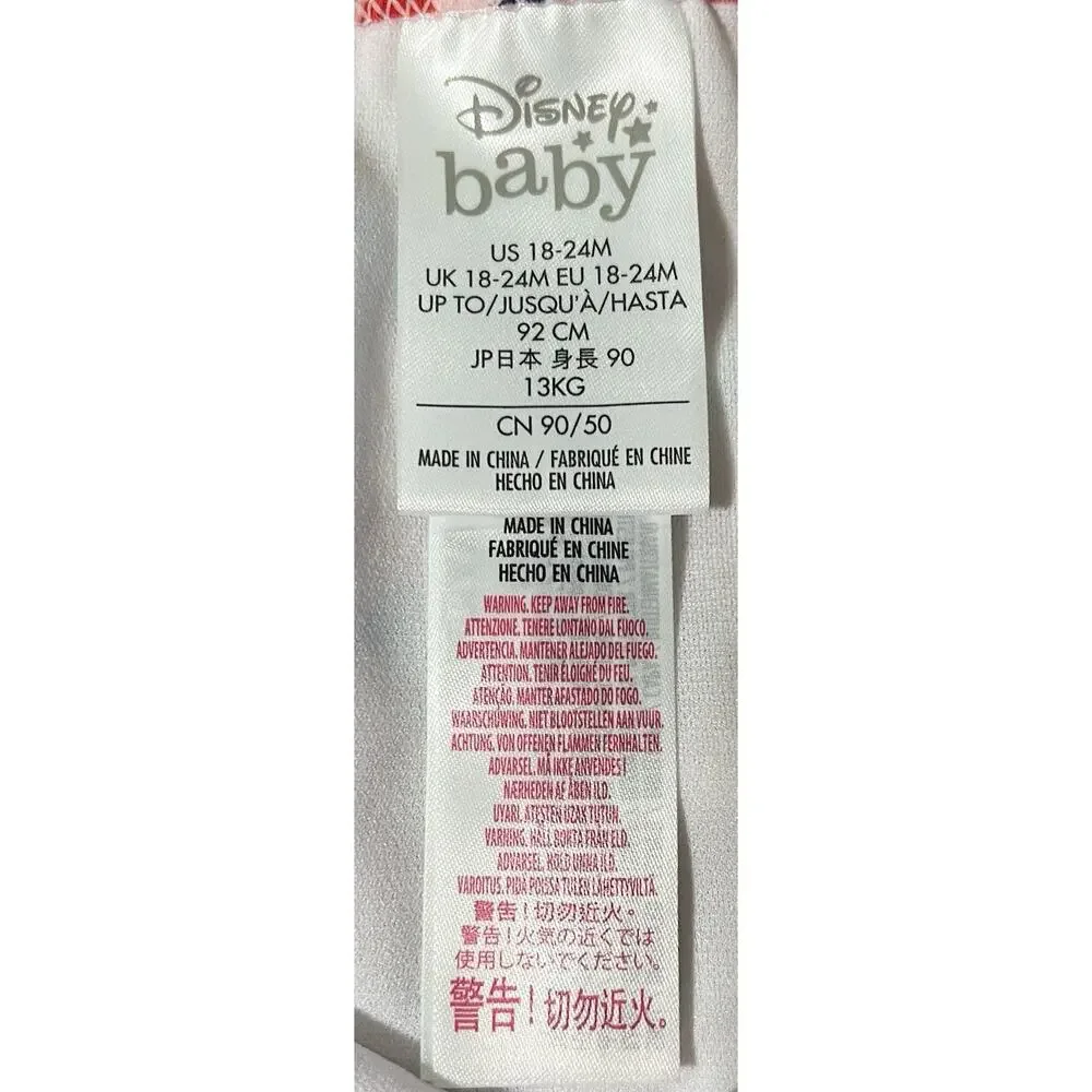 Disney Baby’s Size 18-24m Pink & Red Cherry Swimsuit NWT